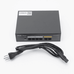 Switch PoE+ / 6 Puertos 10/100 Mbps / 54W PoE Total / No Administrable / Sin Ventilador