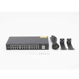 Switch no administrable, con 24 puertos Gigabit, Visible en la Topología