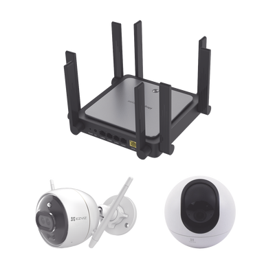 Kit de Router Ruijie Con Cámara EZVIZ / I Incluye 1 PZA CS-C6 / 1PZ C3X / Un Router RGEW3200GXPRO