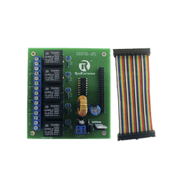 Tablilla interfaz de 5 relevadores con arnés 20x2 pines para Raspberry Pi