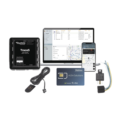 Kit de Localizador Vehicular 2G y 4G/ Rastreo / Conducción eficiente / Deteccion de Jammer / Registro de conductores / Relay + Botón de pánico + EPCOMGPSMENSUAL + SIM30M2M + datos por 1 mes