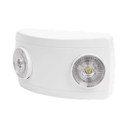 Luz de Emergencia Dual LED ultra compacta/150 lúmenes/Luz fría/Batería de Respaldo Incluida/Botón de test.