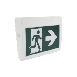 Letrero LED de Señalización de salida "Hombre Corriendo"/ Alto brillo / Uso en pared, lateral o techo / Batería de Respaldo Incluida con hasta 120 minutos de duracion