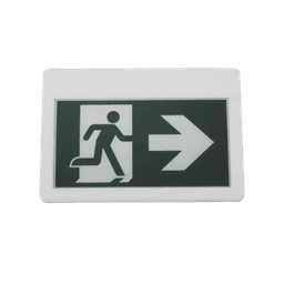 Letrero LED de Señalización de salida "Hombre Corriendo"/ Alto brillo / Uso en pared, lateral o techo / Batería de Respaldo Incluida con hasta 120 minutos de duracion
