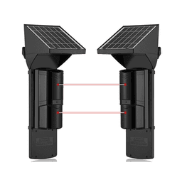 Detector solar inalámbrico; DE 2 RAYOS; alcance exterior 60 m / interior 120 m, 4 frecuencias / 4 tiempos de interrupción selec