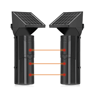 Detector solar inalámbrico; DE 3 RAYOS; alcance exterior 100 m / 4 frecuencias 