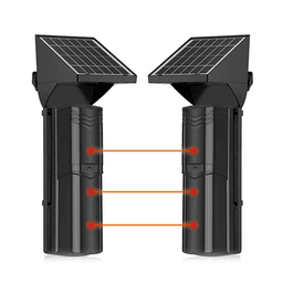 Detector solar inalámbrico; DE 3 RAYOS; alcance exterior 100 m / 4 frecuencias 