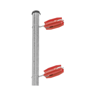 Aislador de color Rojo para postes de esquina de alta Resistencia con Anti UV de uso en cercos eléctricos