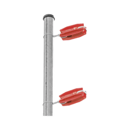 Aislador de color Rojo para postes de esquina de alta Resistencia con Anti UV de uso en cercos eléctricos