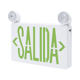 Letrero de Emergencia LED DUAL de SALIDA con Luz de Emergencia/Montaje Universal (pared, lateral o Techo)/Batería de Respaldo Incluida