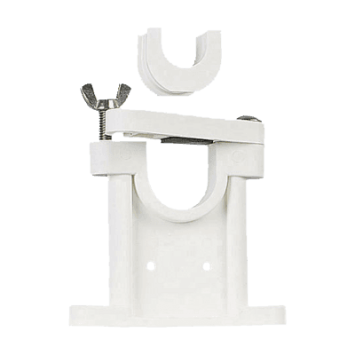 Soporte para antenas de 1 1/2 ", 1 1/8" y 1" de diametro, utilizando el adaptador incluido.