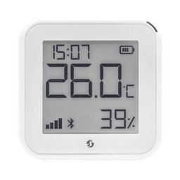 Pantalla Sensor de temperatura y humedad, inteligente e inalámbrico, integrable a la App de Shelly.