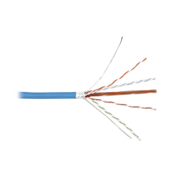 Bobina de Cable Blindado F/UTP de 4 Pares, Z-MAX, Cat6A, Soporte de Aplicaciones 10GBase-T, CMR (Riser), Color Azul, 305m