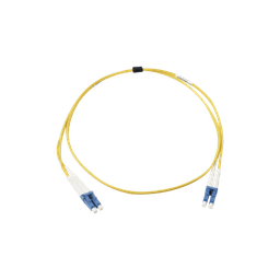 Jumper de Fibra Óptica Monomodo (OS2), XGLO, Riser, LC/UPC-LC/UPC Duplex, OFNR, Color Amarillo, 1 Metro