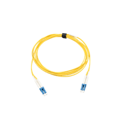 Jumper de Fibra Óptica Monomodo (OS2), XGLO, Riser, LC/UPC-LC/UPC Duplex, OFNR, Color Amarillo, 3 Metros