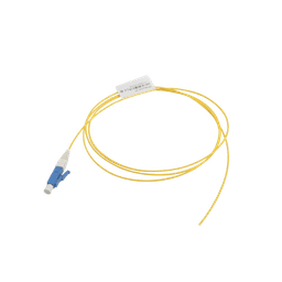 Pigtail de Fibra Óptica LC/UPC Simplex, Monomodo OS1/OS2 XGLO, OFNR, Color Amarillo, 1 Metro