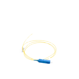 Pigtail de Fibra Óptica SC/UPC Simplex, Monomodo OS1/OS2 XGLO, OFNR, Color Amarillo, 1 Metro