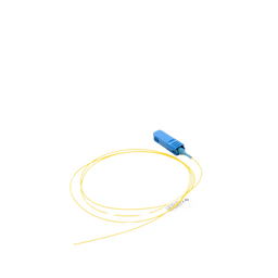 Pigtail de Fibra Óptica SC/UPC Simplex, Monomodo OS1/OS2 XGLO, OFNR, Color Amarillo, 1 Metro