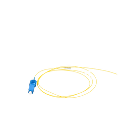 Pigtail de Fibra Óptica SC/UPC Simplex, Monomodo OS1/OS2 XGLO, OFNR, Color Amarillo, 1 Metro