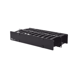 Organizador de Cable Horizontal RouteIT, Doble, Para Rack de 19in, 4in de profundidad, 2UR