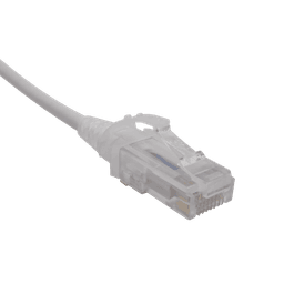 Patch Cord MC6 Modular Cat6 UTP, CM/LS0H, 3ft, Color Blanco, Diámetro Reducido (28AWG)