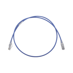 Patch Cord MC6 Modular Cat6 UTP, CM/LS0H, 3ft, Color Azul, Diámetro Reducido (28AWG)