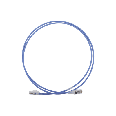 Patch Cord MC6 Modular Cat6 UTP, CM/LS0H, 5ft, Color Azul, Diámetro Reducido (28AWG)