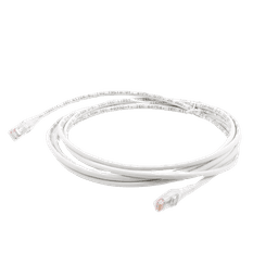 Patch Cord MC6 Modular Cat6 UTP, CM/LS0H, 10ft, Color Blanco, Versión Bulk (Sin Empaque Individual)