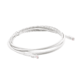 Patch Cord MC6 Modular Cat6 UTP, CM/LS0H, 10ft, Color Blanco, Versión Bulk (Sin Empaque Individual)