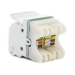 JACK MAX UTP CAT5E RJ45 PLANO BLANCO D/IMPACTO T568A/B