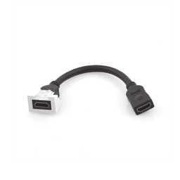 Adaptador HDMI con Pigtail Hembra-Hembra, Para vídeo 720, 1080p, 4K UHD Compatible con Faceplates MAX Siemon de 2 salidas, Color Blanco