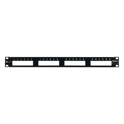 Patch Panel MAX Modular (vacío), de 24 Puertos, Plano, 1UR 