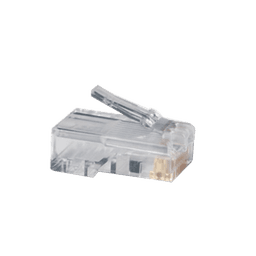 Plug RJ45 Cat5e, Para Cable UTP Calibre 22 a 26 AWG, Chapado en Oro de 50 micras