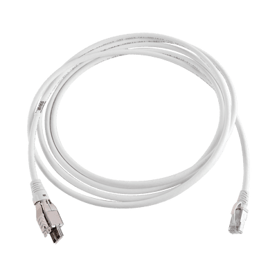 Patch Cord TERA Cat6A 1/10G Ethernet, de 4 pares y conector modular, LS0H, Color Marfil, 6m