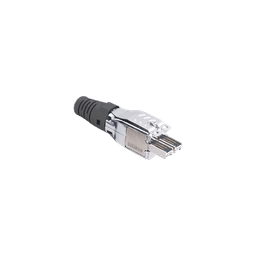 Plug TERA de 4 pares, Compatible con cable solido de 0.64 - 0.55mm (22 - 23 AWG)  S/FTP y F/FTP, Color negro