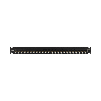 Patch Panel UltraMAX. UTP, Precargado con Jacks Cat6, 24 Puertos, Plano, 1U