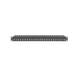 Patch Panel Z-MAX de 24 puertos, Blindado, Precargado con Jacks Categoria 6A, Plano, 1UR