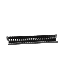 Patch Panel UTP Z-MAX de 24 puertos, Precargado con Jacks Categoría 6, Plano, 1UR