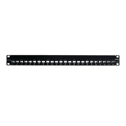 Patch Panel UTP Z-MAX de 24 puertos, Precargado con Jacks Categoría 6, Plano, 1UR