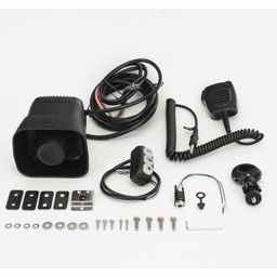 Sirena/Bocina para Motocicleta / 30 Watts / 109 dB a 2 m (6.6 ft) / Controlador de 3 Botones / Megafonía con Micrófono Dinámico / 2 Salidas Auxiliares 5A / IPX6