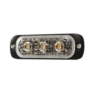 Luz Auxiliar de 3 LED, Roja, SAE, 12-24 Vcd, Lente transparente