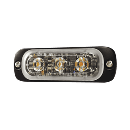 Luz Auxiliar de 3 LED, Roja, SAE, 12-24 Vcd, Lente transparente