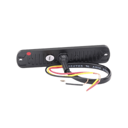 Luz Auxiliar de 6 LED, Ambar, Bisel Negro, Lente Transparente