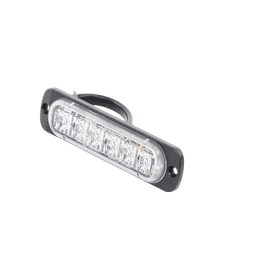 Luz Auxiliar de 6 LED, Azul, Bisel Negro, Lente Transparente