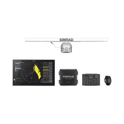 Sistema de radar banda X de 12 kW aprobado por IMO, incluye pantalla de 24 pulgadas, procesador, fuente de poder, teclado y mouse