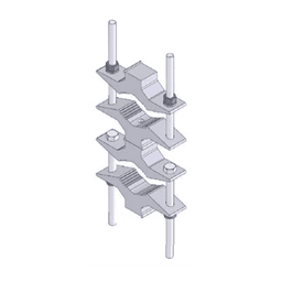 Juego Sencillo en Aluminio de Abrazadera Dual para Mástiles de 7.31 a 11.43 cm. de Diámetro (REQ. 2 x Antena).