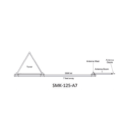 Montaje Lateral Ajustable en Kit para mástil de Antenas Dipolo a 228 cm de Distancia-Torre.