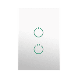 (ZWAVE) Interruptor On/Off panel táctil touch inalámbrico Zwave Plus 2 botones. Compatible con Hubitat HC8, Álula  M2M, otro 