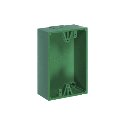 Caja trasera de montaje color verde para estaciones de parada STOPPER