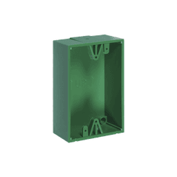 Caja trasera de montaje color verde para estaciones de parada STOPPER